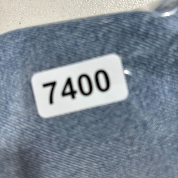 Kancan Shorts Womens 3/25 "Truly High‎ Rise 90's Bermuda Shorts" Distressed Blue - Picture 12 of 12